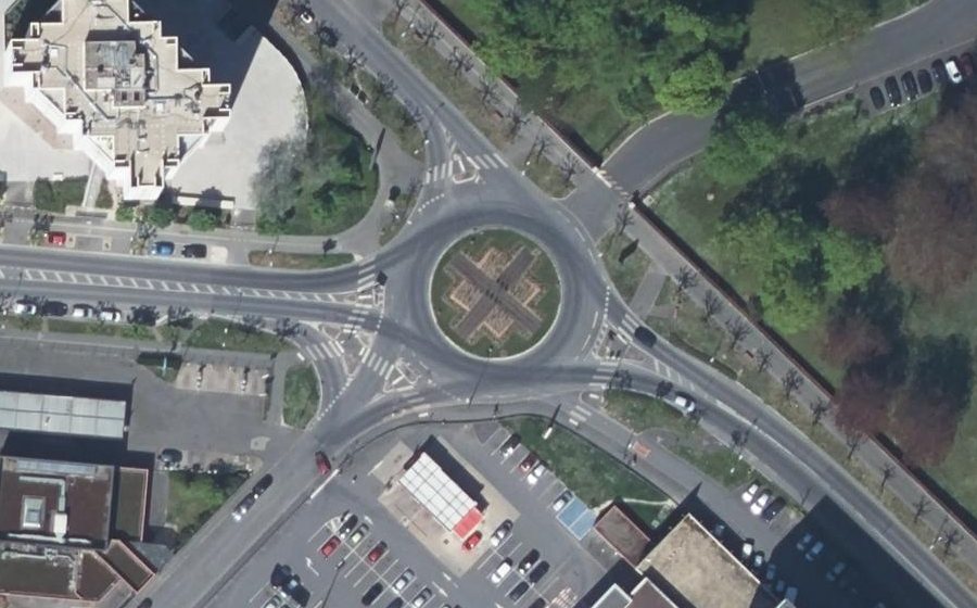 Vue aérienne du Boulevard du Président Wilson