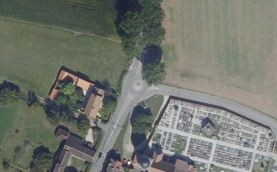 Vue aérienne du Rond-Point de Jouars