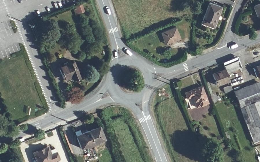 Vue aérienne du Rond-Point du 19 Mars 1962