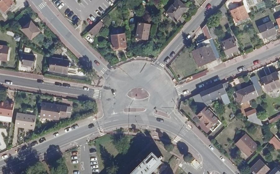 Vue aérienne du Rond-Point Jules Ferry