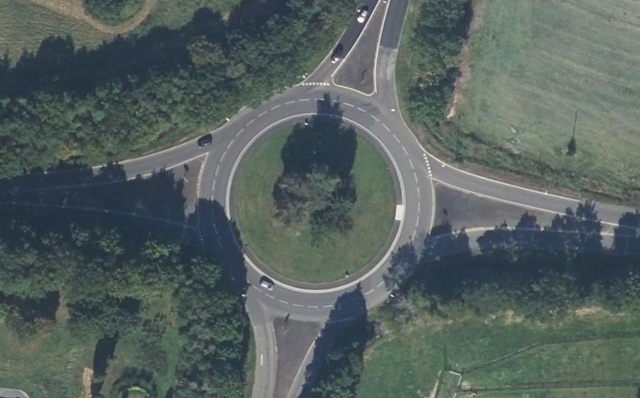 Vue aérienne du Rond-Point de Betton