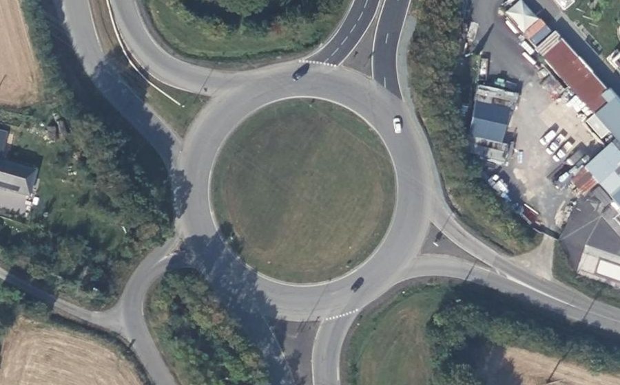Vue aérienne du Rond-Point des Sorinais