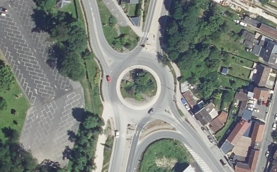Vue aérienne du Rond-Point des Rochers
