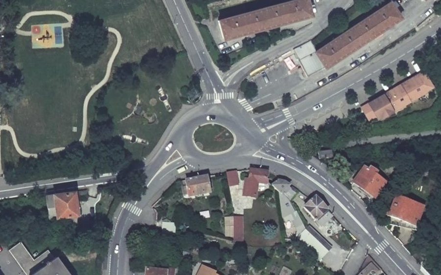 Vue aérienne du Rond-Point des Trois Fontaines