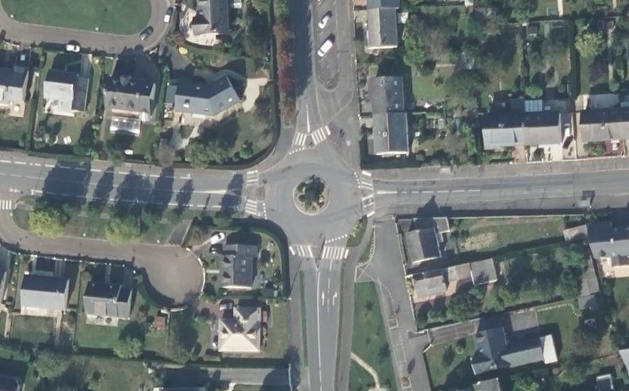Vue aérienne du Rond-Point de Laillé