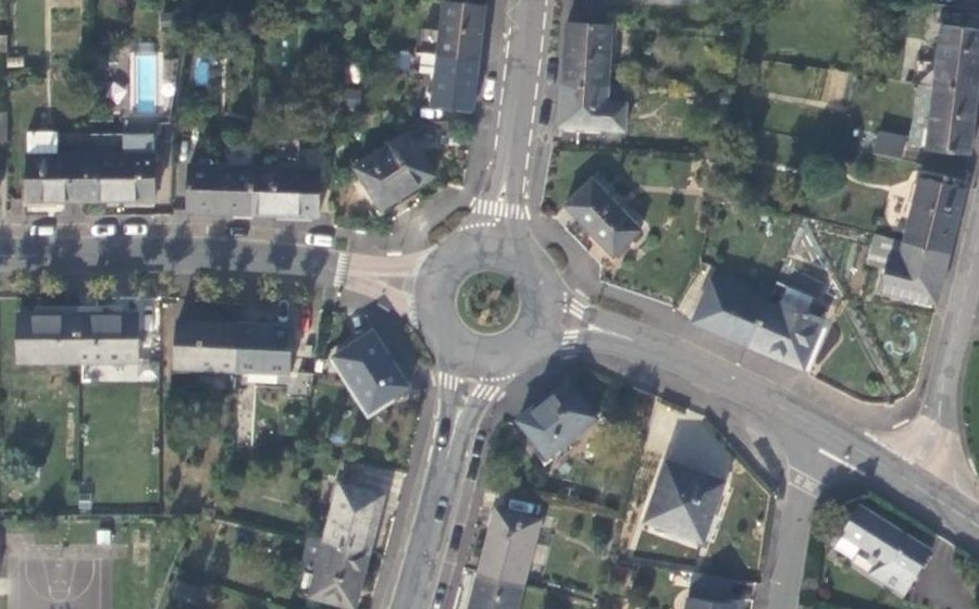 Vue aérienne du Rond-Point de l'Orguenais