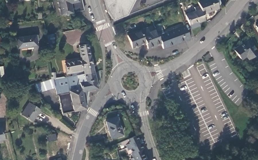 Vue aérienne du Rond-Point Saint-Léonard