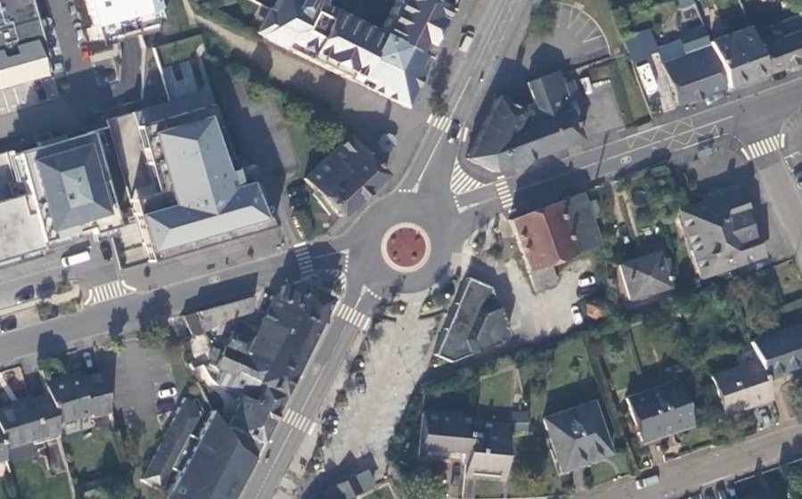 Vue aérienne du Rond-Point Longford