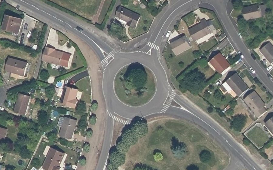 Vue aérienne du Rond-Point de Champagne