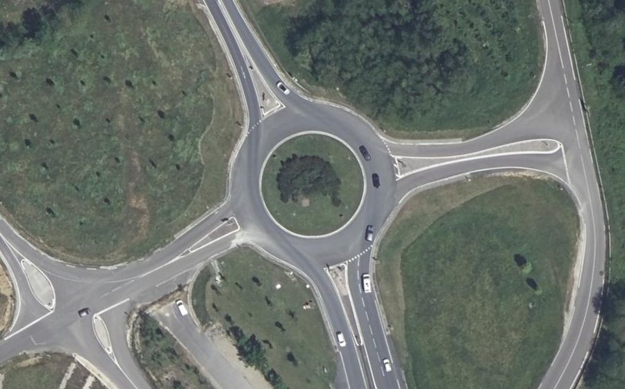 Vue aérienne du Giratoire des Trois Mulets
