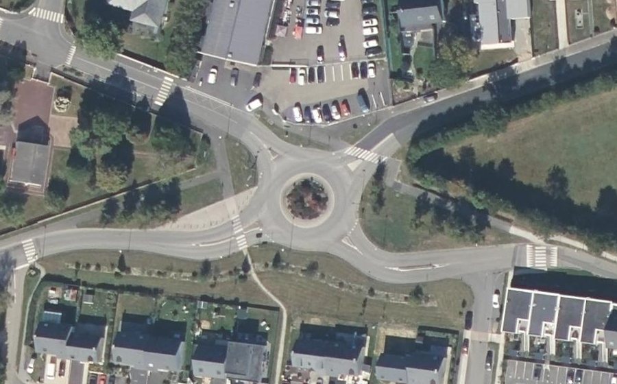 Vue aérienne du Rond-Point de Morihan