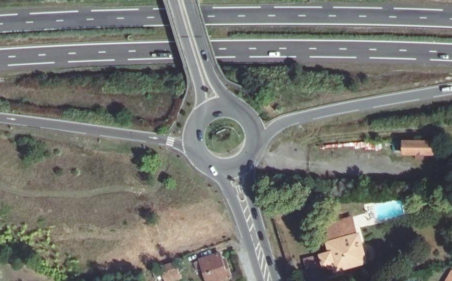 Vue aérienne du Rond-Point d'Aquitaine