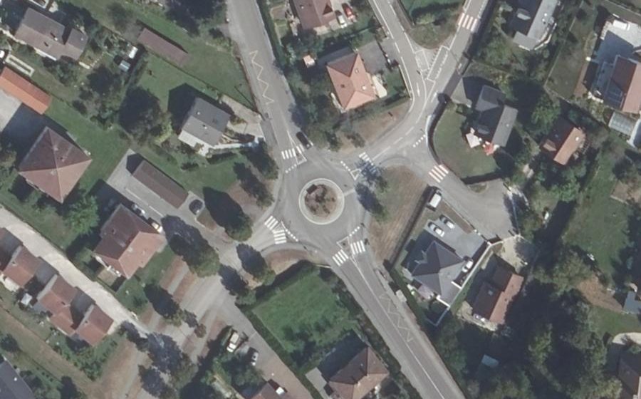 Vue aérienne du Rond-Point du Cerisier