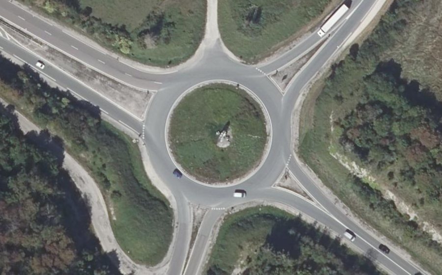 Vue aérienne du Rond-Point de l'Alliance