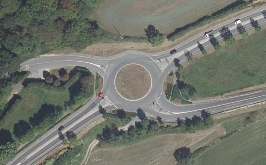 Vue aérienne du Rond-Point de la Pérouse