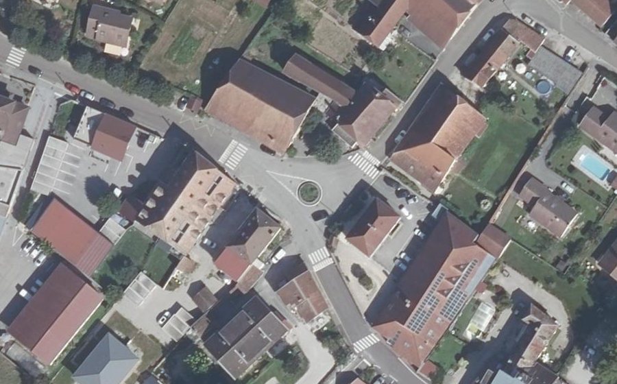 Vue aérienne de la Place de la Fontaine