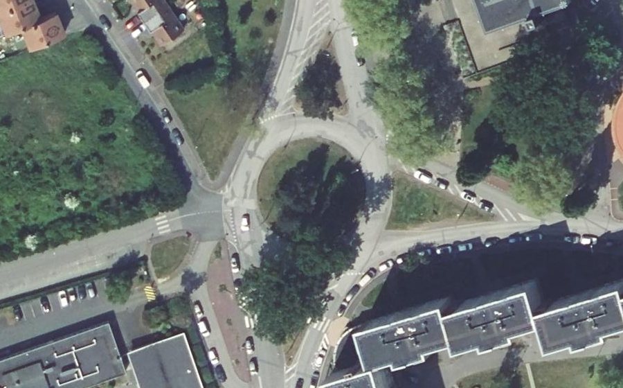 Vue aérienne du Rond-Point de la Concorde
