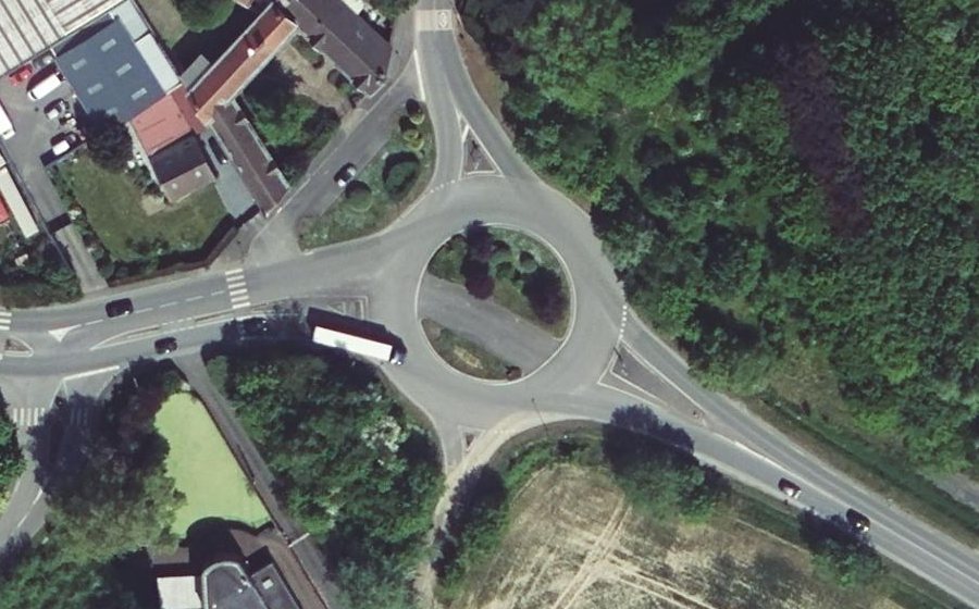 Vue aérienne du Rond-Point du Grand Logis