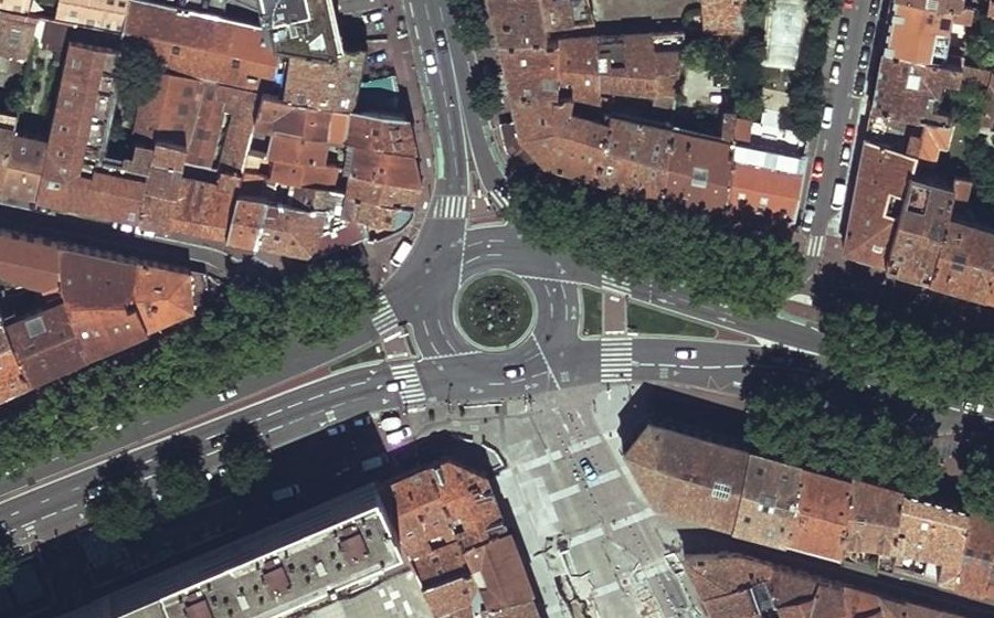 Vue aérienne du Rond-Point du Professeur Jean-Jacques Laffont