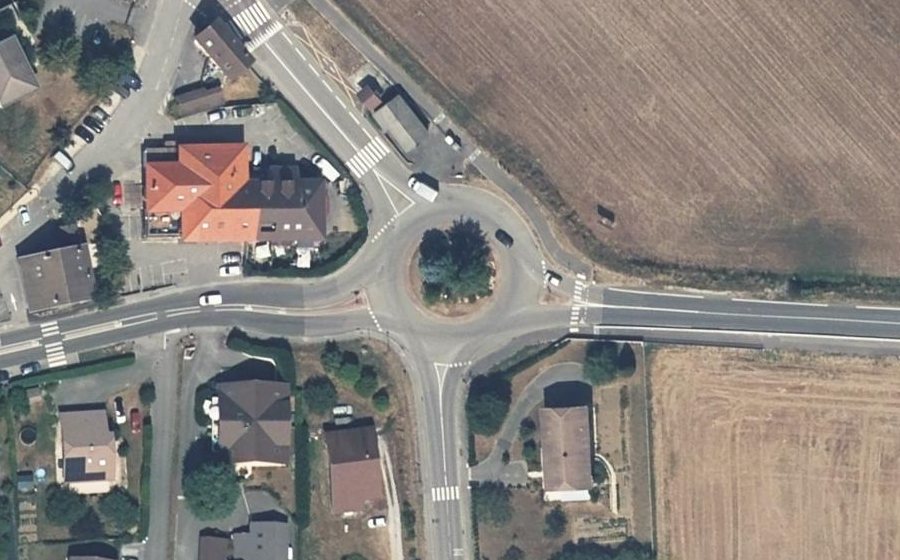 Vue aérienne du Rond-Point de la Contamine