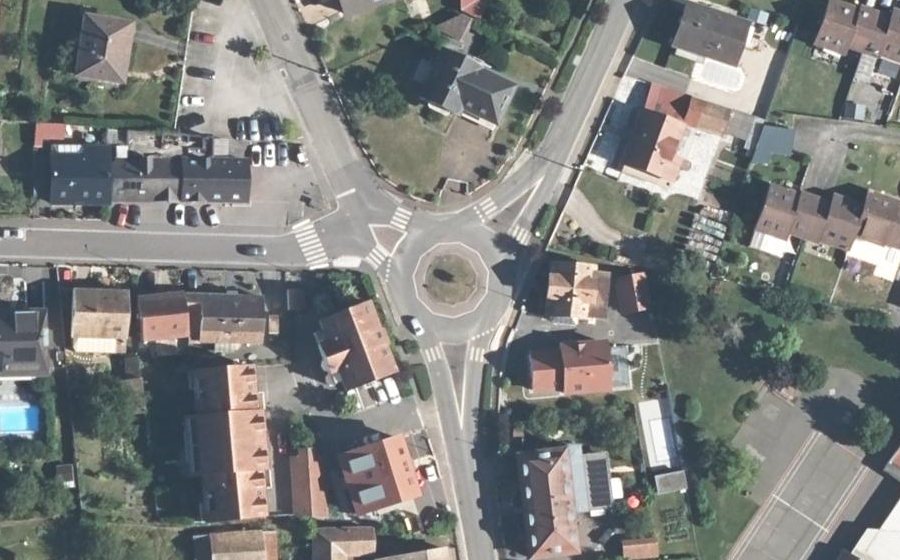 Vue aérienne du Rue de Monswiller