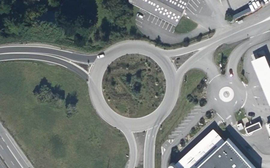 Vue aérienne du Rond-Point du Saindo