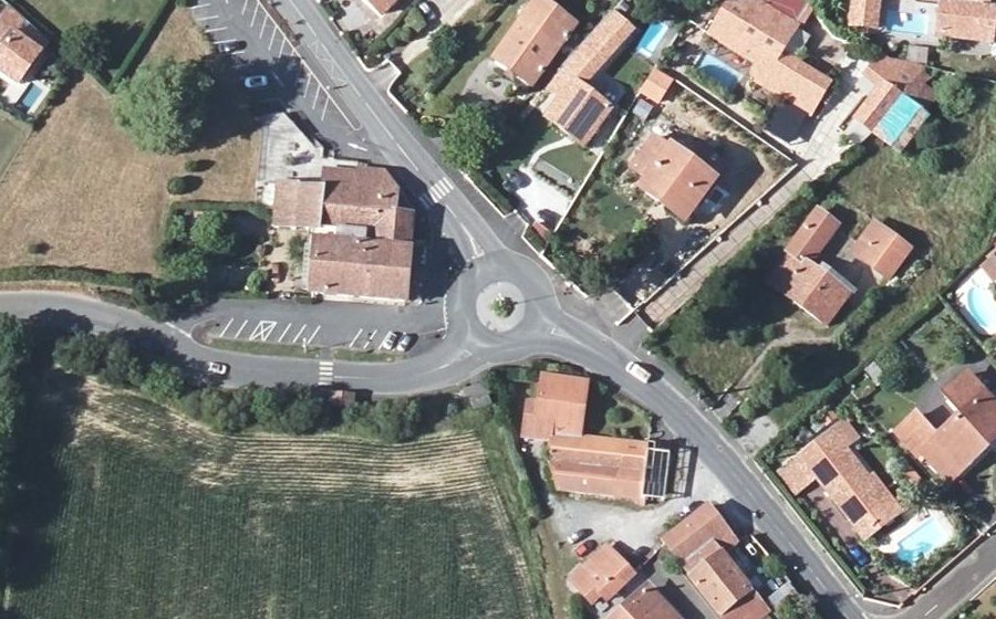 Vue aérienne du Rond-Point de Chapelet