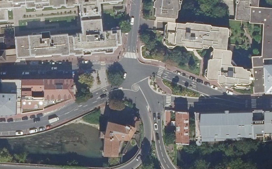 Vue aérienne de la Place Jean Jaurès
