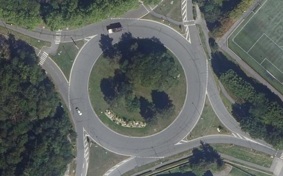 Vue aérienne du Rond-Point de la Boissière