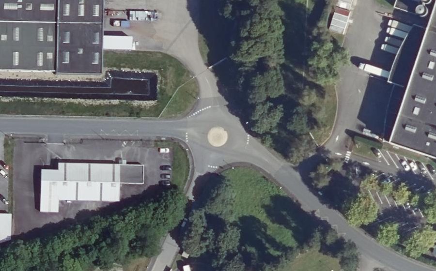 Vue aérienne du Rond-Point des Réfractaires au STOo