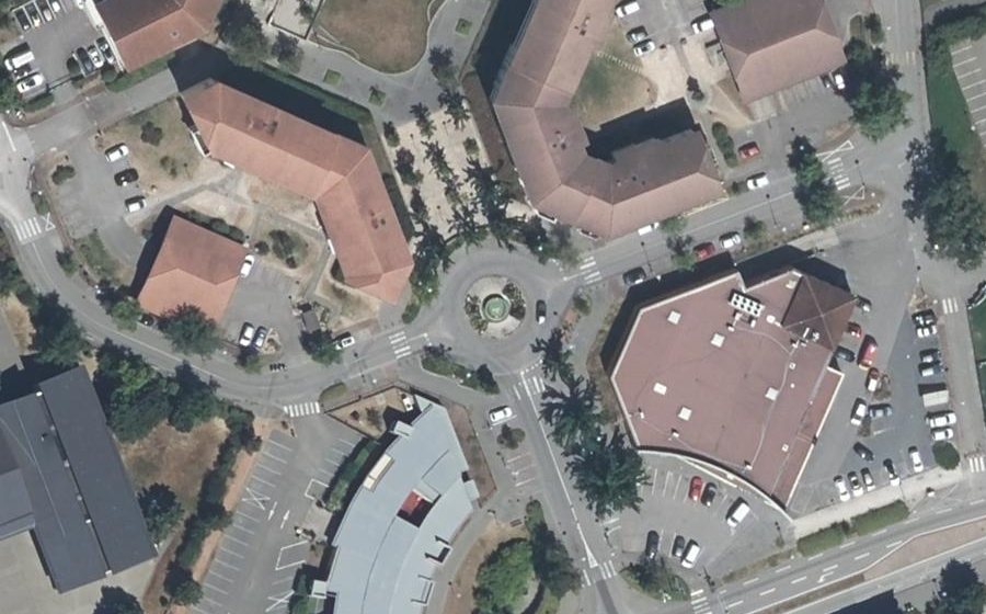 Vue aérienne du Rue des Thermes