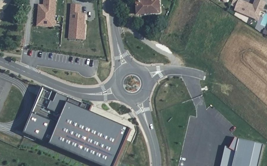 Vue aérienne du Giratoire d'Ictium