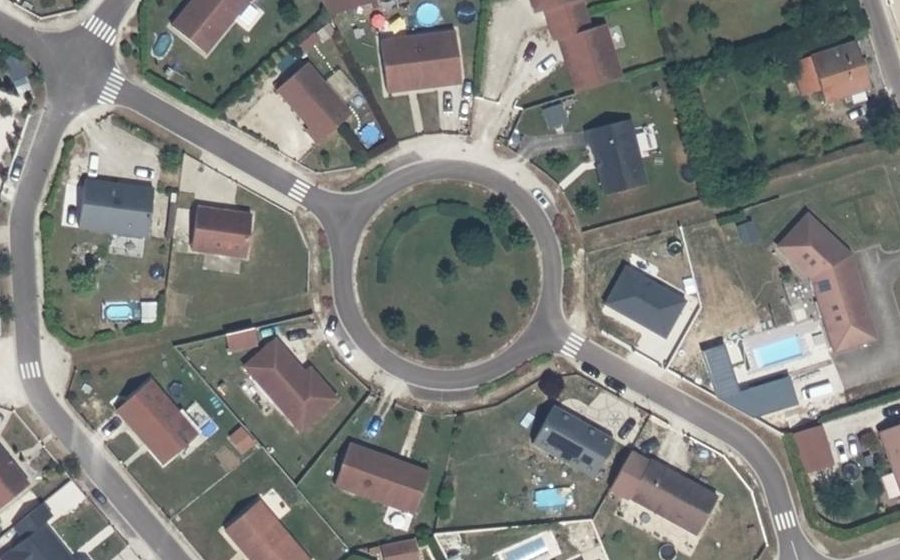 Vue aérienne du Rue de la Sablonnière