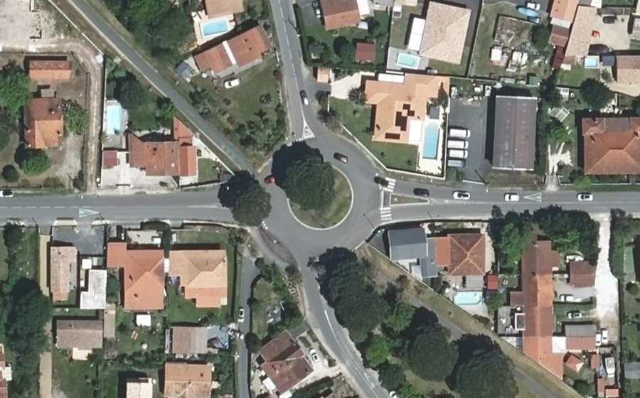 Vue aérienne du Rond-Point de l'Hélice