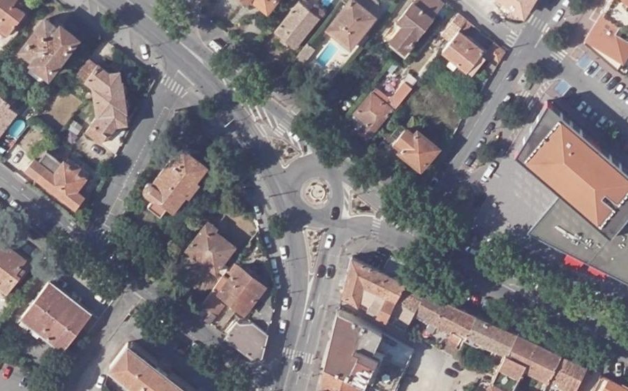 Vue aérienne du Rond-Point de Lattre de Tassigny