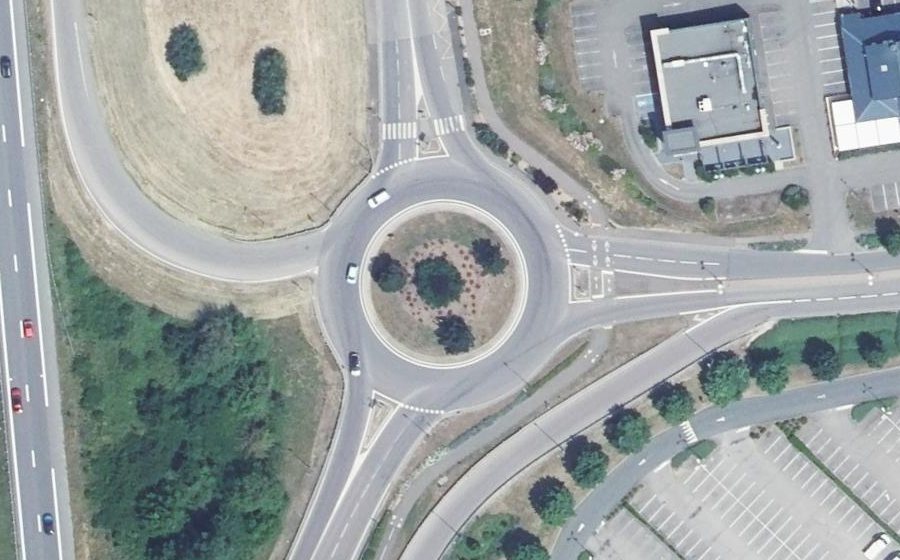 Vue aérienne du Rond-Point de Frocourt
