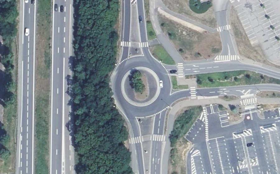 Vue aérienne du Rond-Point des Érables