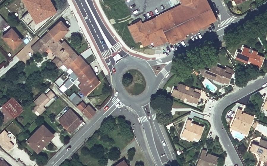 Vue aérienne du Rond-Point de Gameville