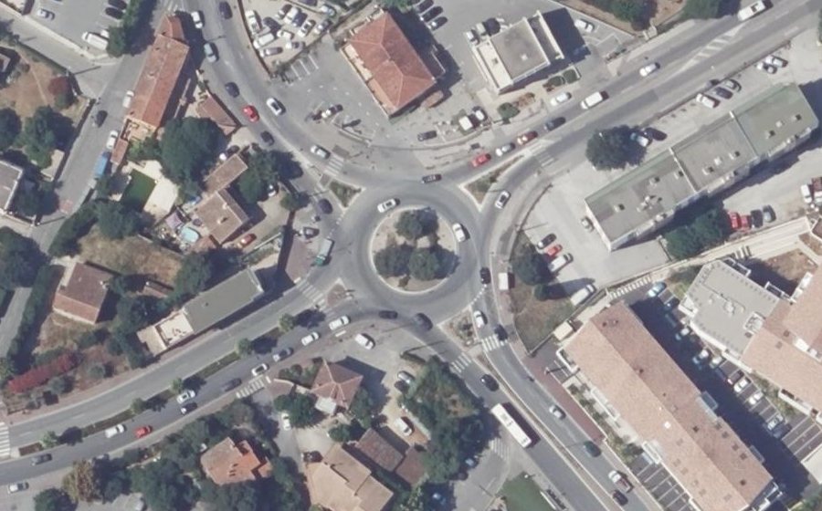 Vue aérienne du Rond-Point du Général de Gaulle