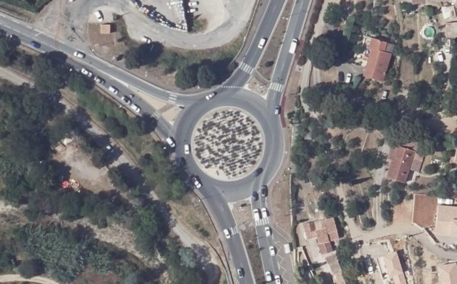 Vue aérienne du Rond-Point des Danseurs