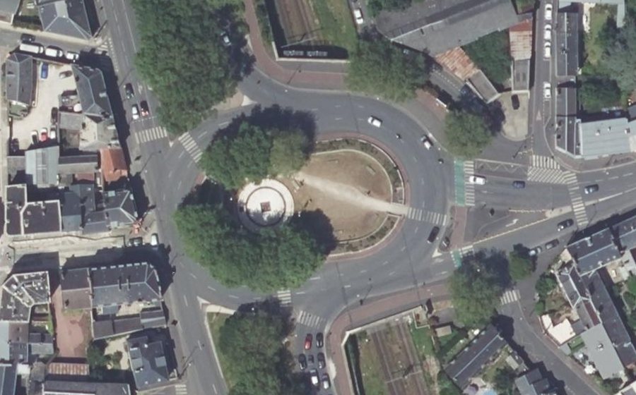 Vue aérienne du Square Charles Péguy