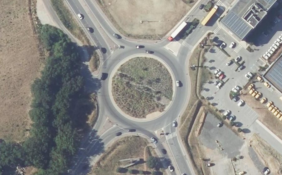 Vue aérienne du Rond-Point des Bréguières