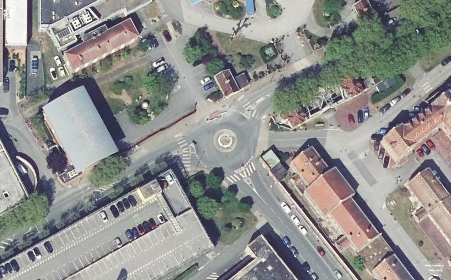 Vue aérienne du Rond-Point Jacques Collache
