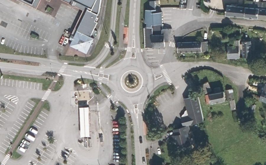 Vue aérienne du Giratoire de Lenruit
