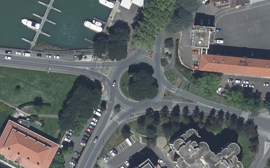 Vue aérienne du Rond-Point des Anciens Combattans d'Afrique du Nord
