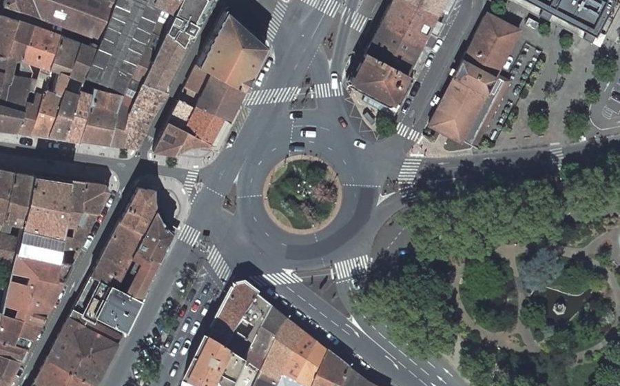 Vue aérienne du Place du Pin