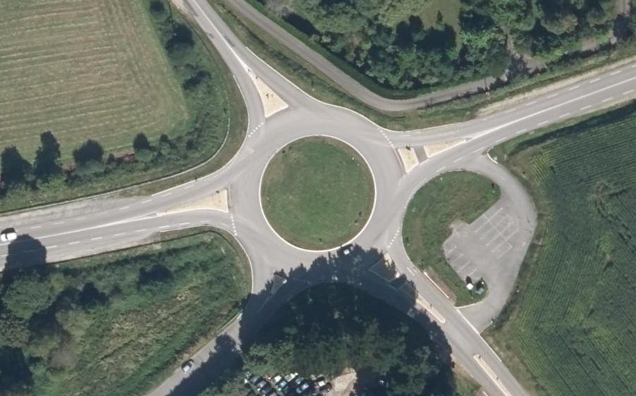 Vue aérienne du Giratoire de Penrho