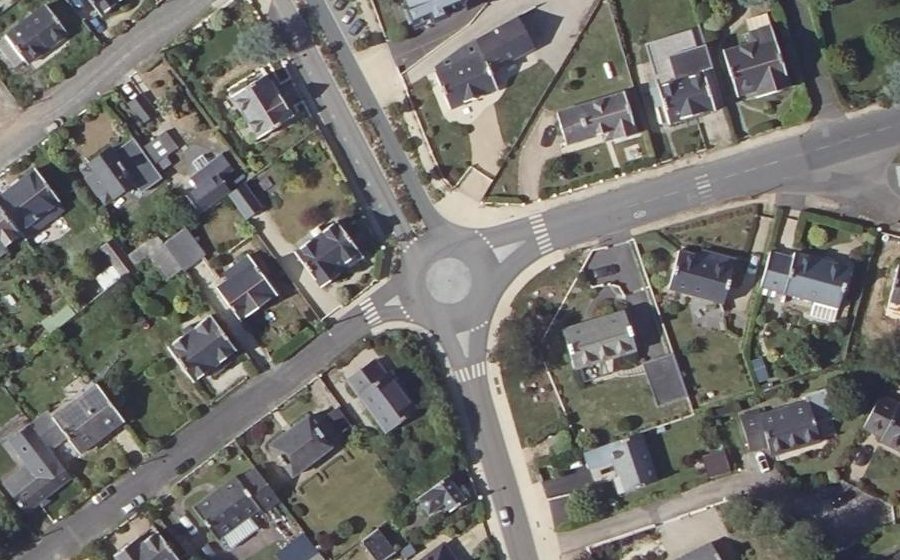 Vue aérienne du Rond-Point de Kermor