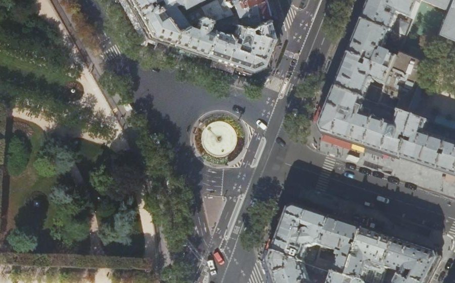 Vue aérienne de la Place Edmond Rostand