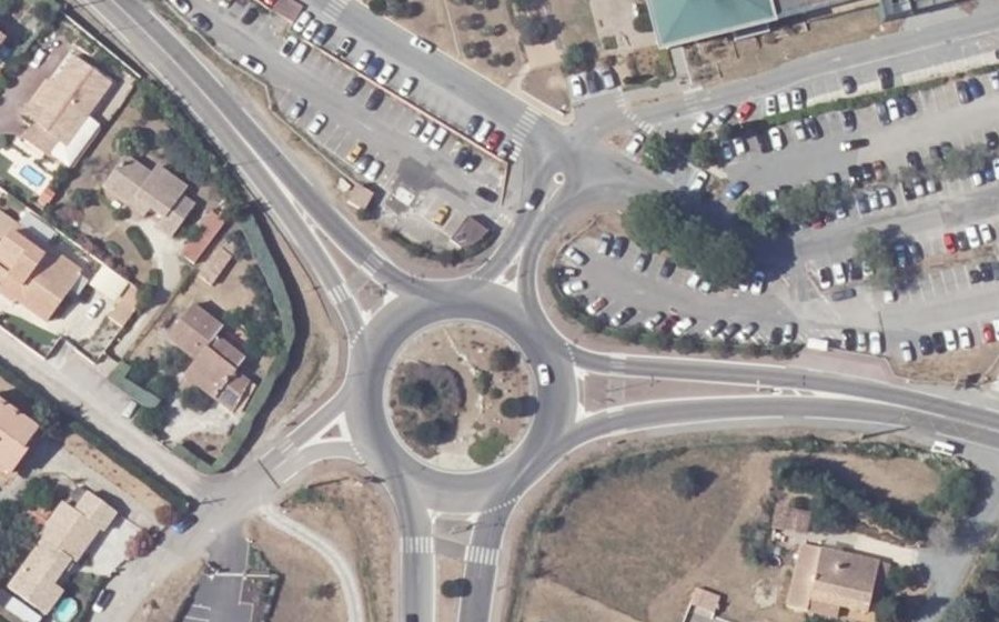 Vue aérienne du Place Marcel Meiffret